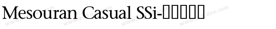 Mesouran Casual SSi字体转换